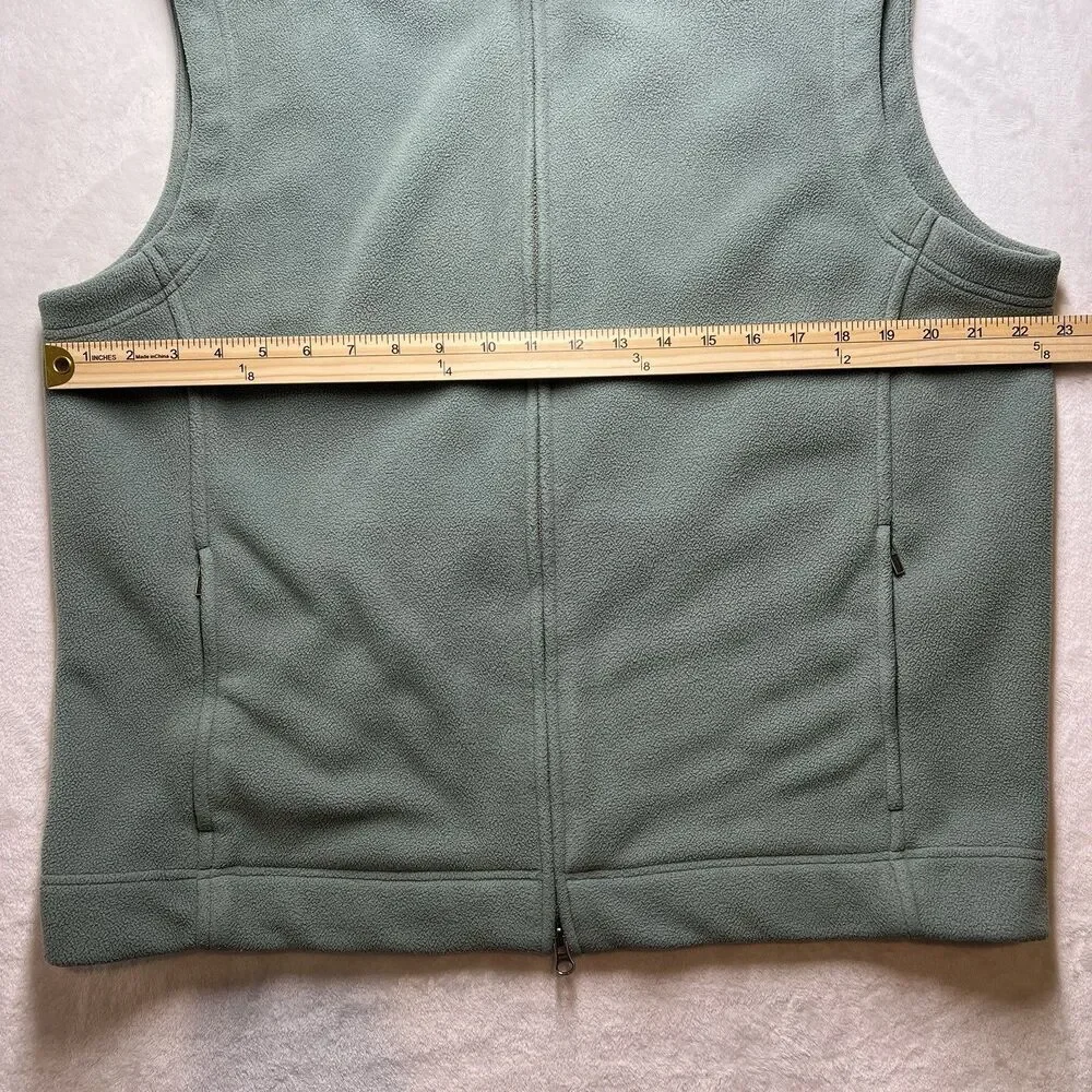 Banana Republic Y2K 2000’s Green Fleece Vest Men’s Full Zip Classic Size XL